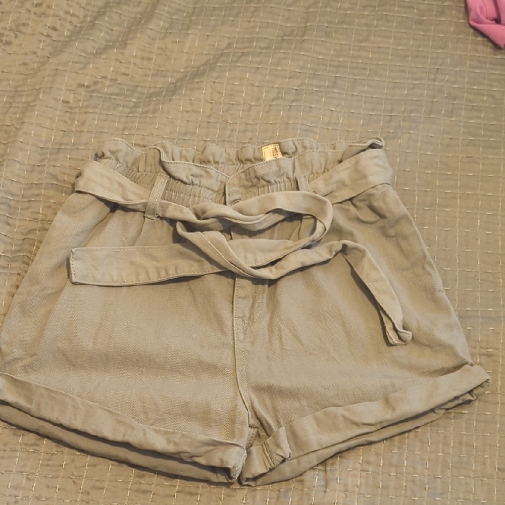 Women's Tan Shorts with Belt